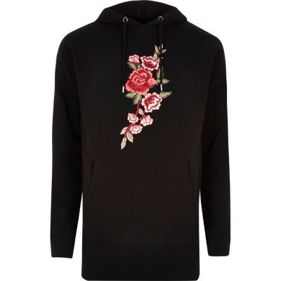 Black Jaded London embroidered hoodie